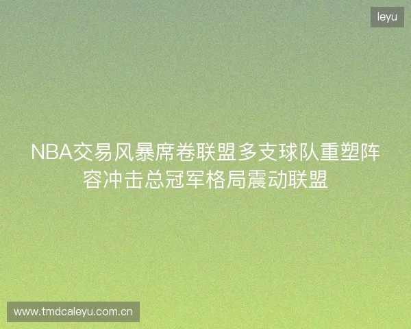 NBA交易风暴席卷联盟多支球队重塑阵容冲击总冠军格局震动联盟 NBA交易风暴席卷联盟多支球队重塑阵容冲击总冠军格局震动联盟