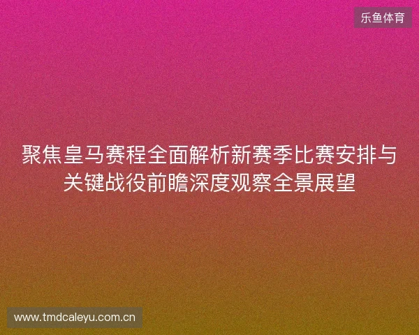 聚焦皇马赛程全面解析新赛季比赛安排与关键战役前瞻深度观察全景展望